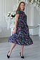 Платье женское из кулирки Кармелита / Цветные полосы